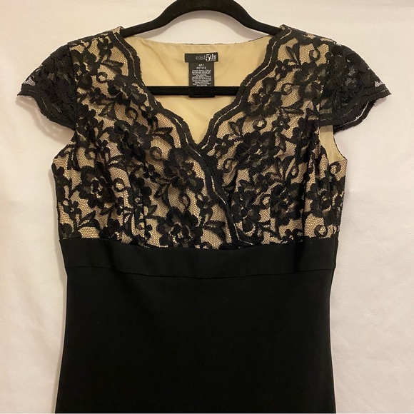 East 5th petite Black Dress with lace top Size 4P - Picture 3 of 7